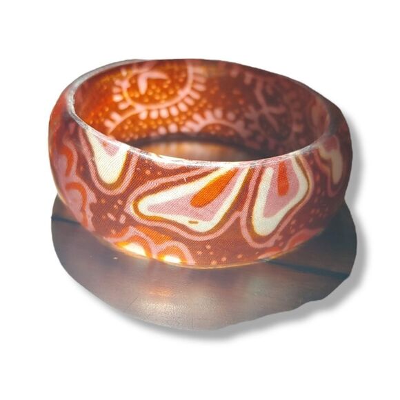 Vntg 70s Acrylic Bangle - Picture 2 of 2